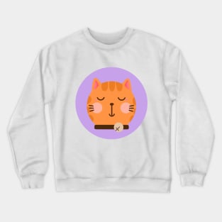 cute drawn kitty cat design 8 Crewneck Sweatshirt